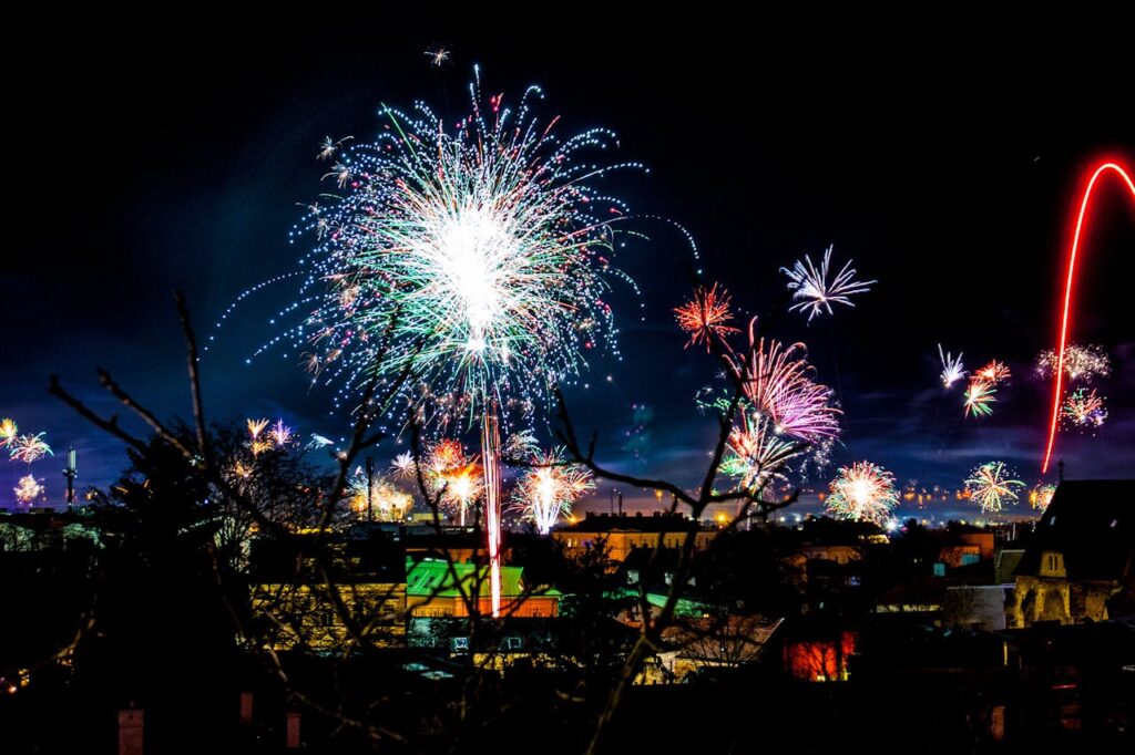 Assorted-color Fireworks Show